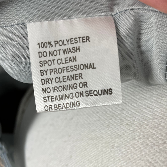 Mac Duggal Grecian Cold Shoulder Backless Gown In Golden Blue 26362 Size 14 New - Picture 16 of 16